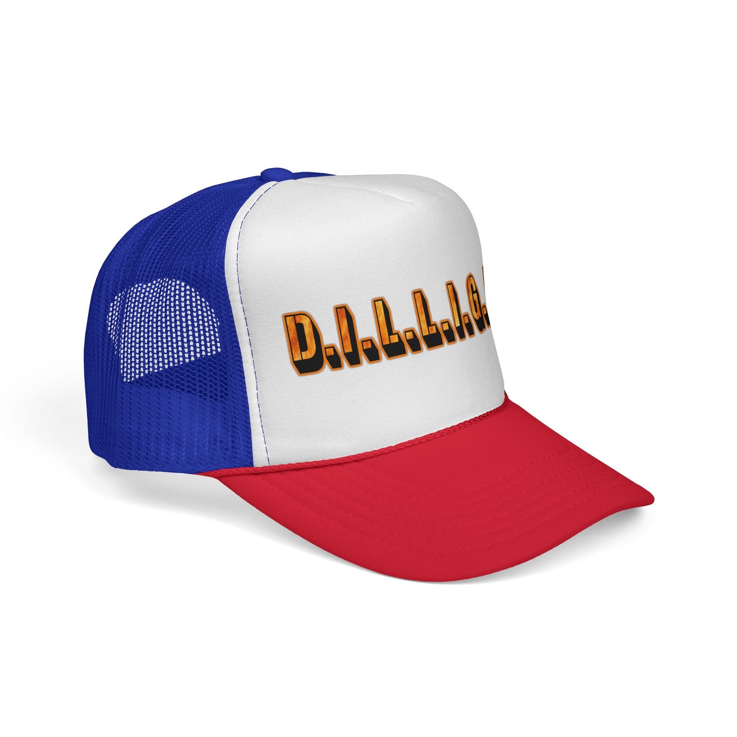 D.I.L.L.I.G.A.F. Trucker Cap — Bold Casual Mesh Back Hat for Everyday Wear