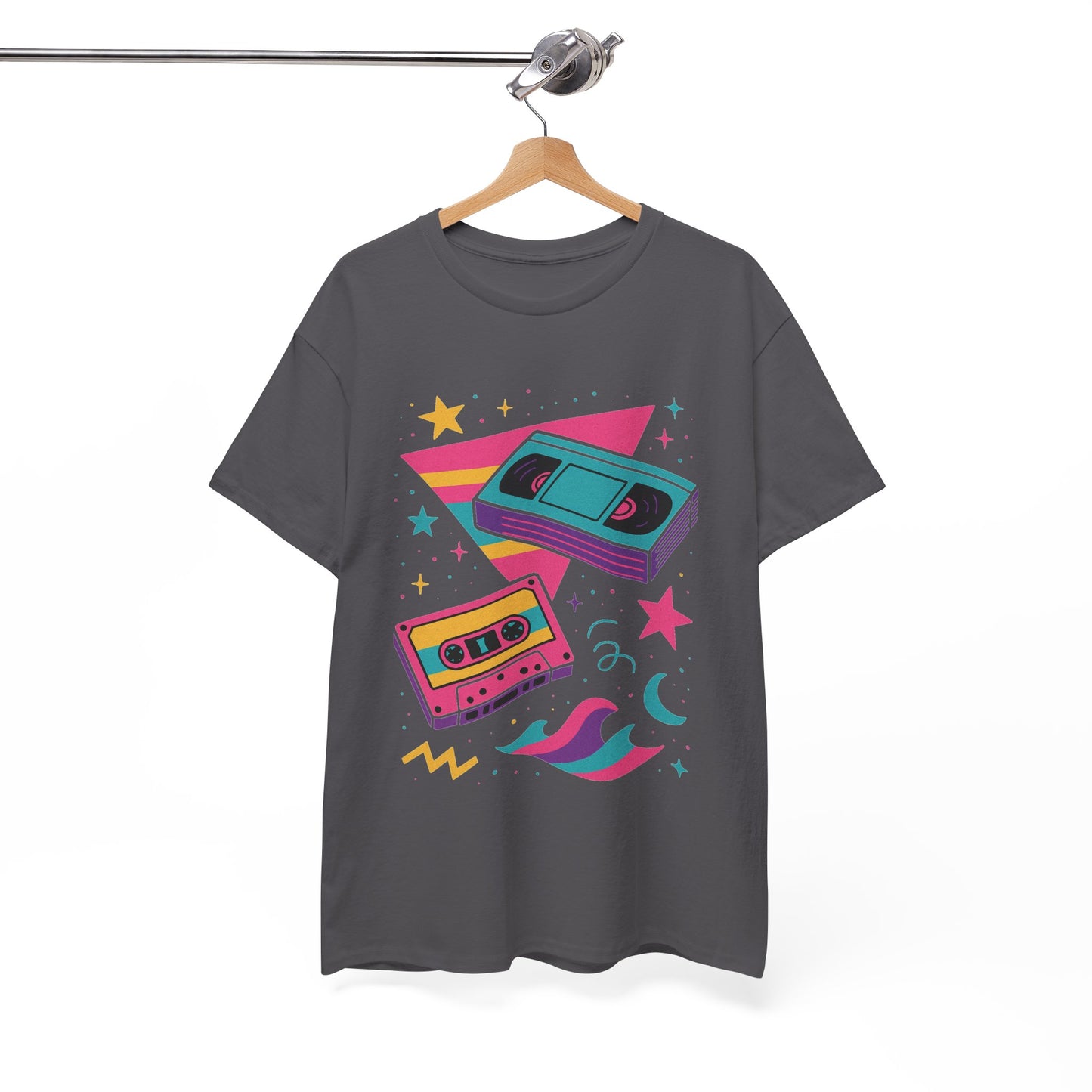 Retro Cassette Tape Tee — 80s Vaporwave Music Graphic T-Shirt