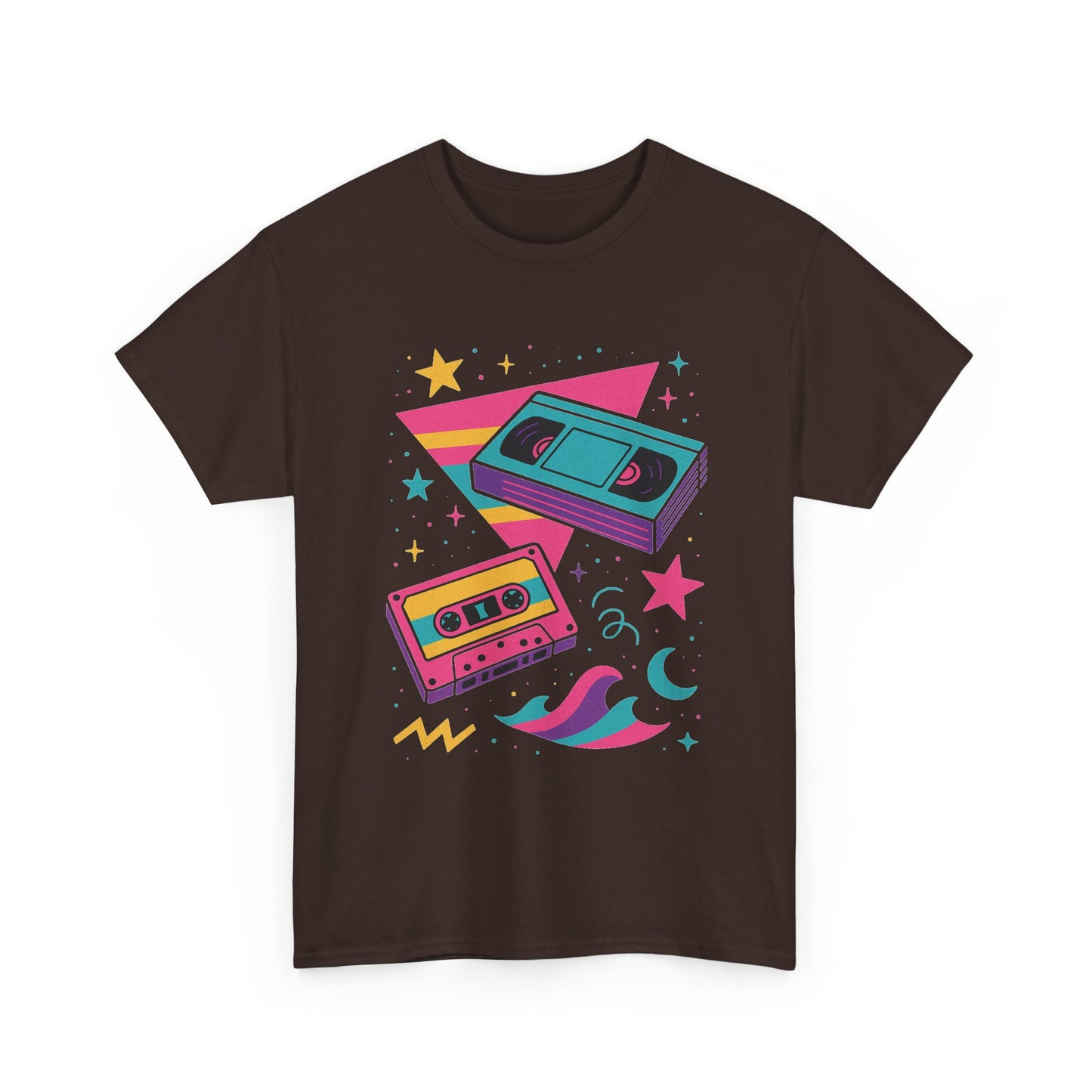 Retro Cassette Tape Tee — 80s Vaporwave Music Graphic T-Shirt