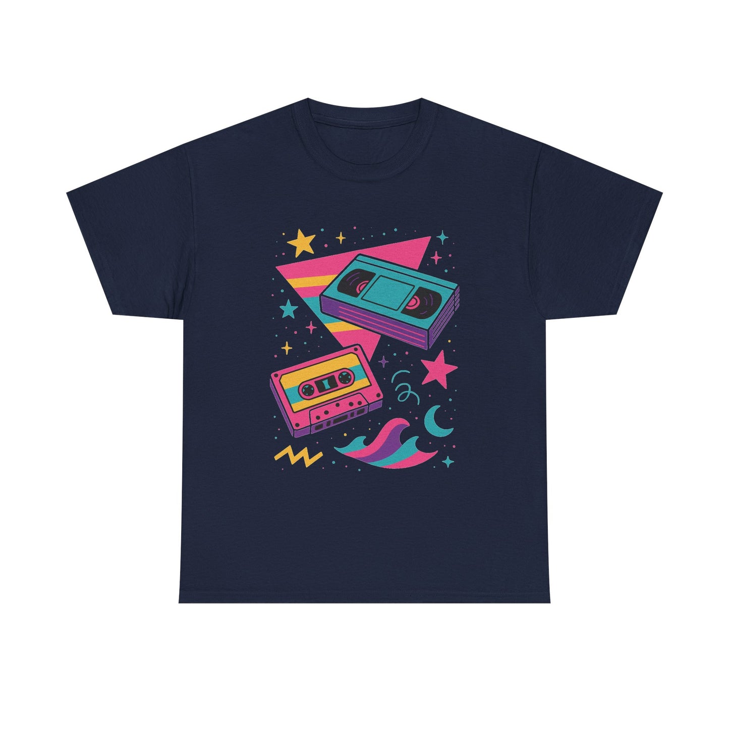 Retro Cassette Tape Tee — 80s Vaporwave Music Graphic T-Shirt