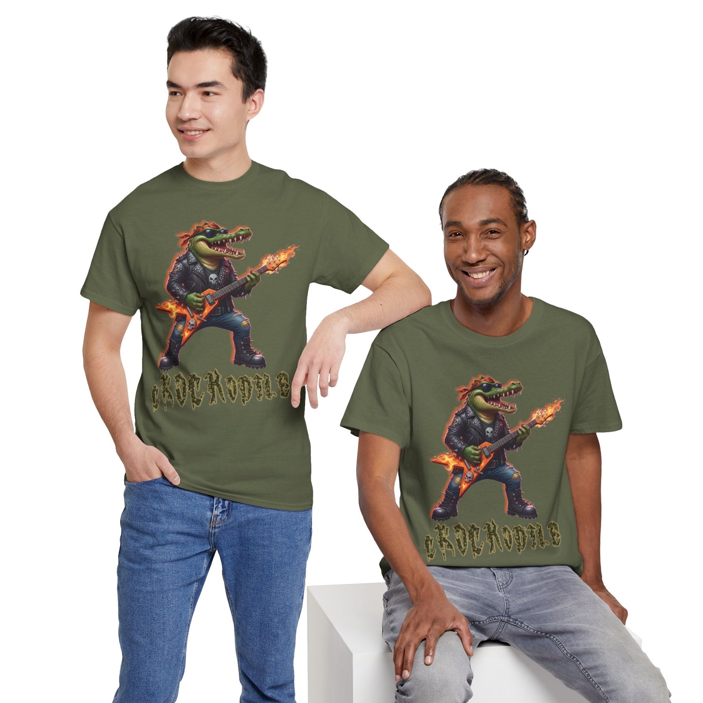 Crocodile Rock Guitar Tee — Vintage Rock Alligator Graphic T-Shirt