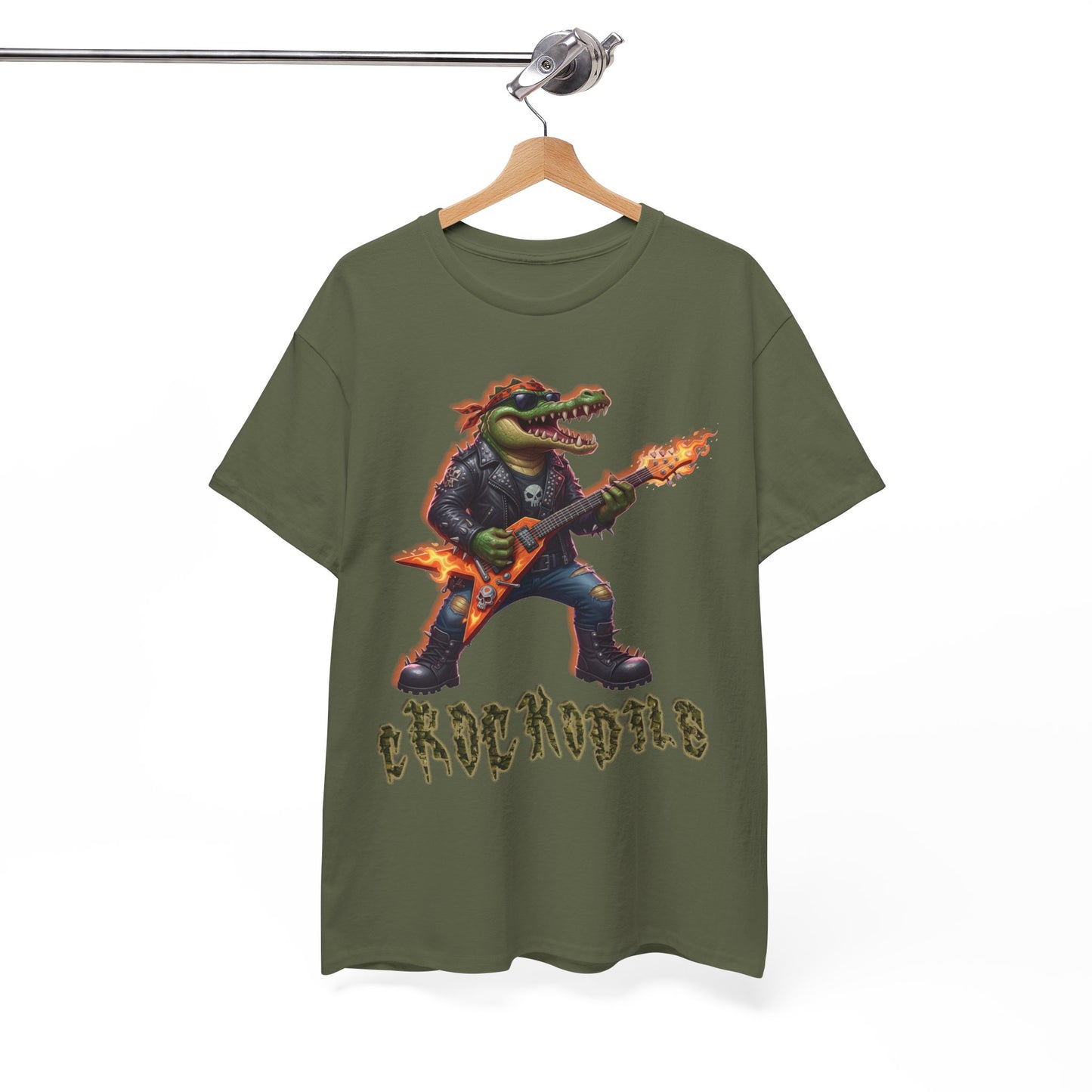 Crocodile Rock Guitar Tee — Vintage Rock Alligator Graphic T-Shirt