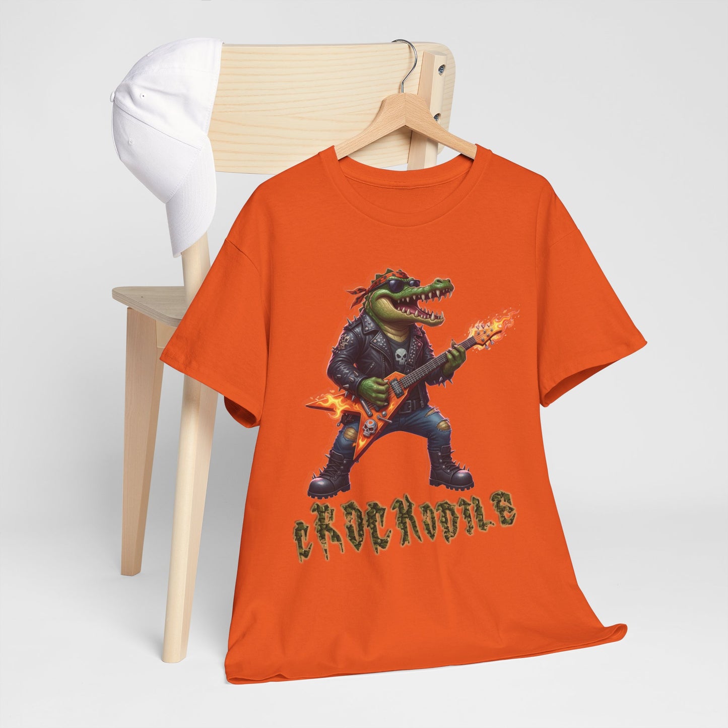 Crocodile Rock Guitar Tee — Vintage Rock Alligator Graphic T-Shirt
