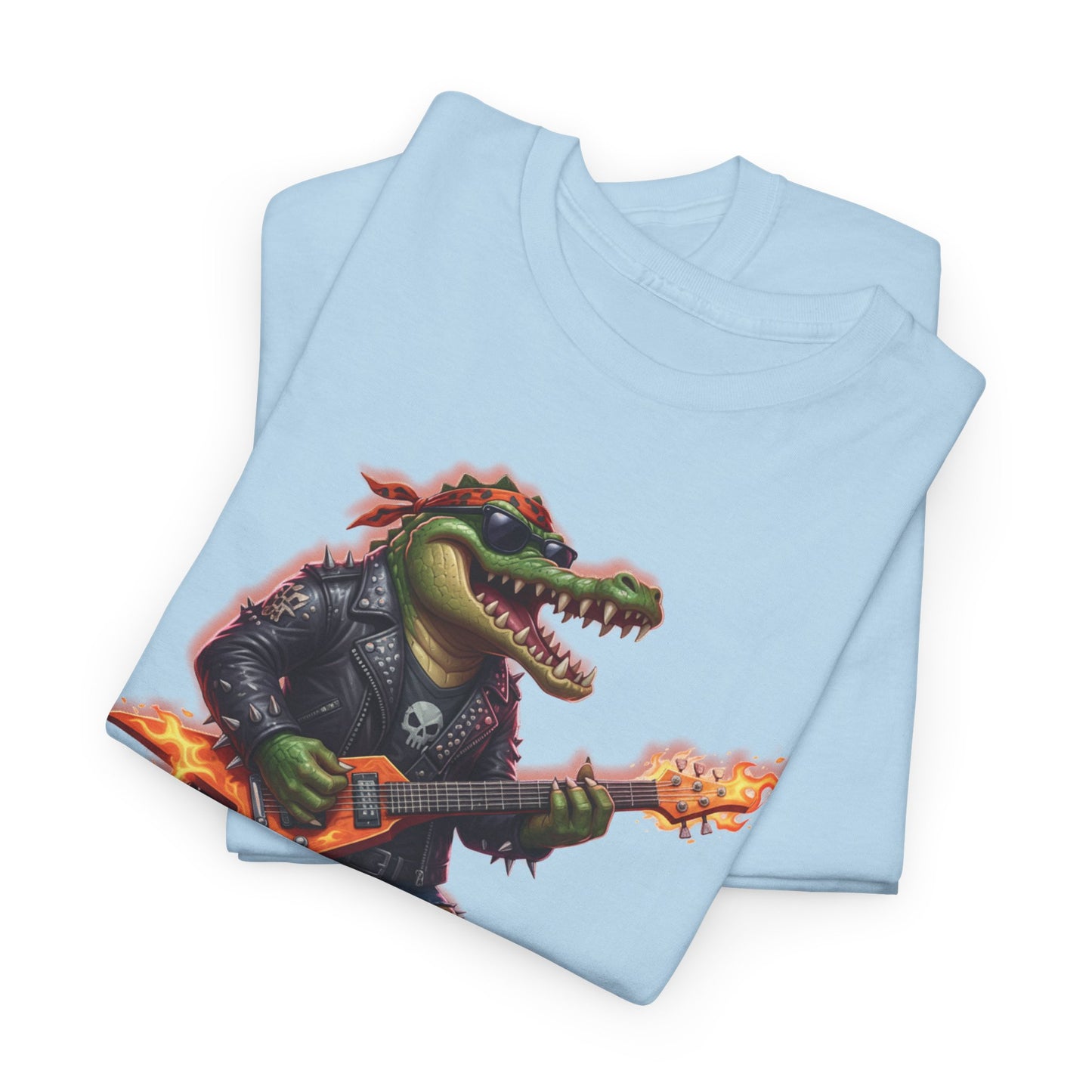Crocodile Rock Guitar Tee — Vintage Rock Alligator Graphic T-Shirt