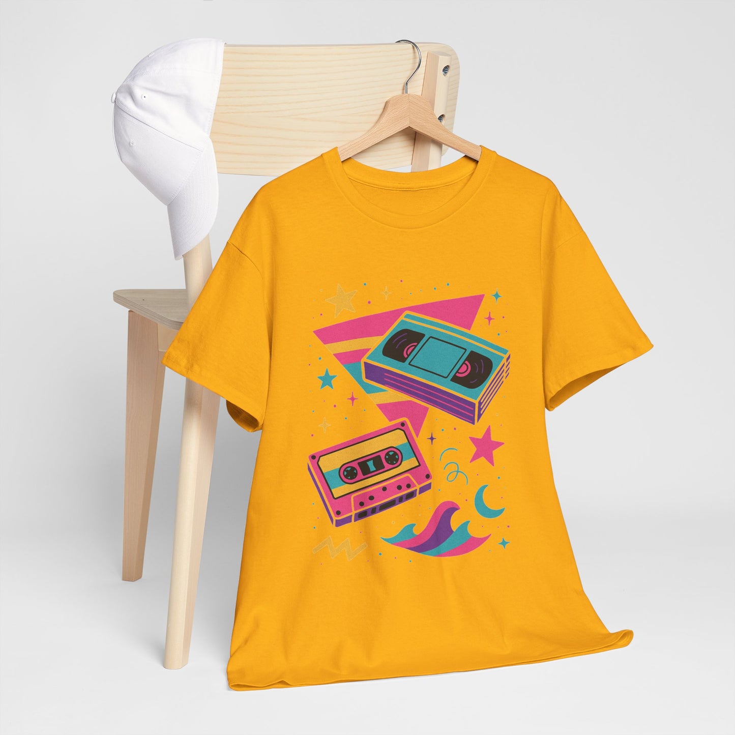 Retro Cassette Tape Tee — 80s Vaporwave Music Graphic T-Shirt