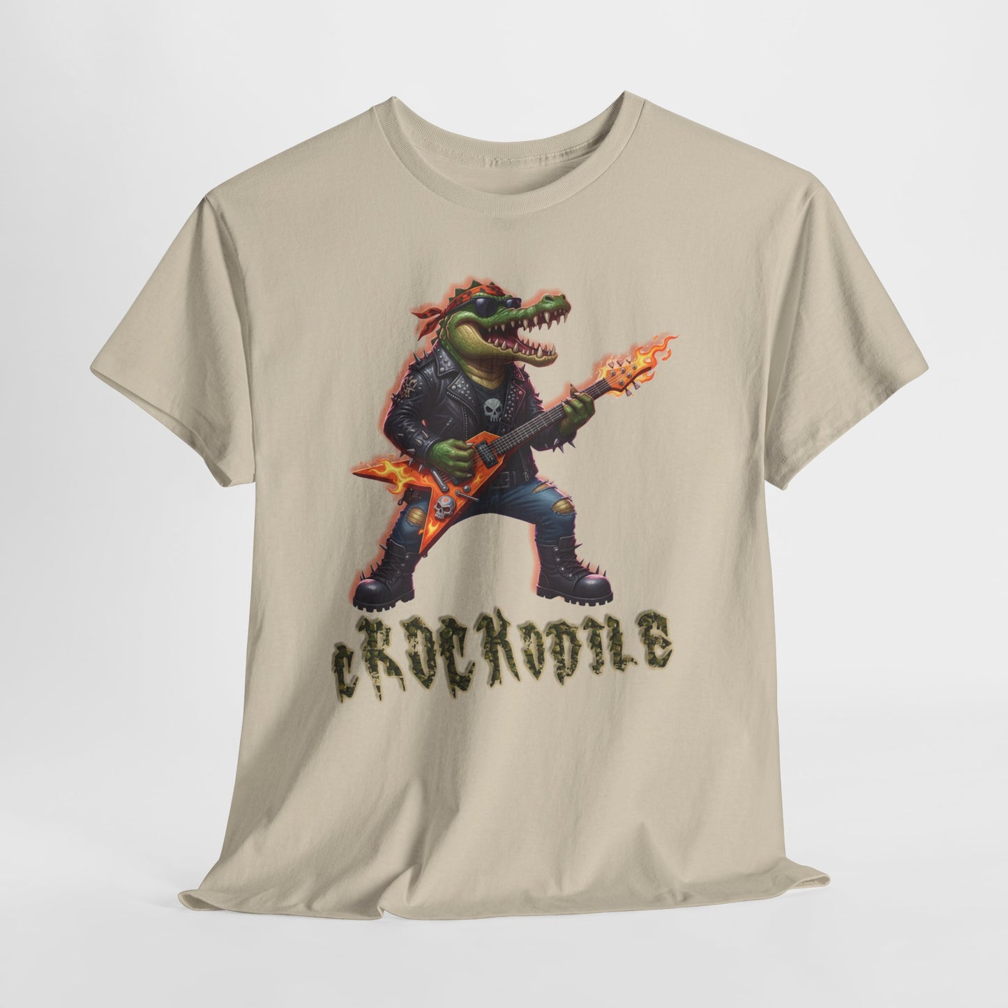 Crocodile Rock Guitar Tee — Vintage Rock Alligator Graphic T-Shirt