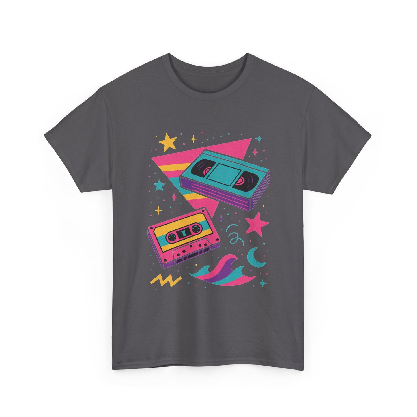 Retro Cassette Tape Tee — 80s Vaporwave Music Graphic T-Shirt