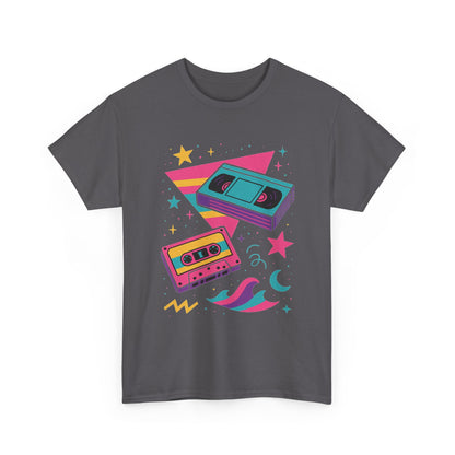 Retro Cassette Tape Tee — 80s Vaporwave Music Graphic T-Shirt