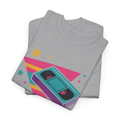 Retro Cassette Tape Tee — 80s Vaporwave Music Graphic T-Shirt