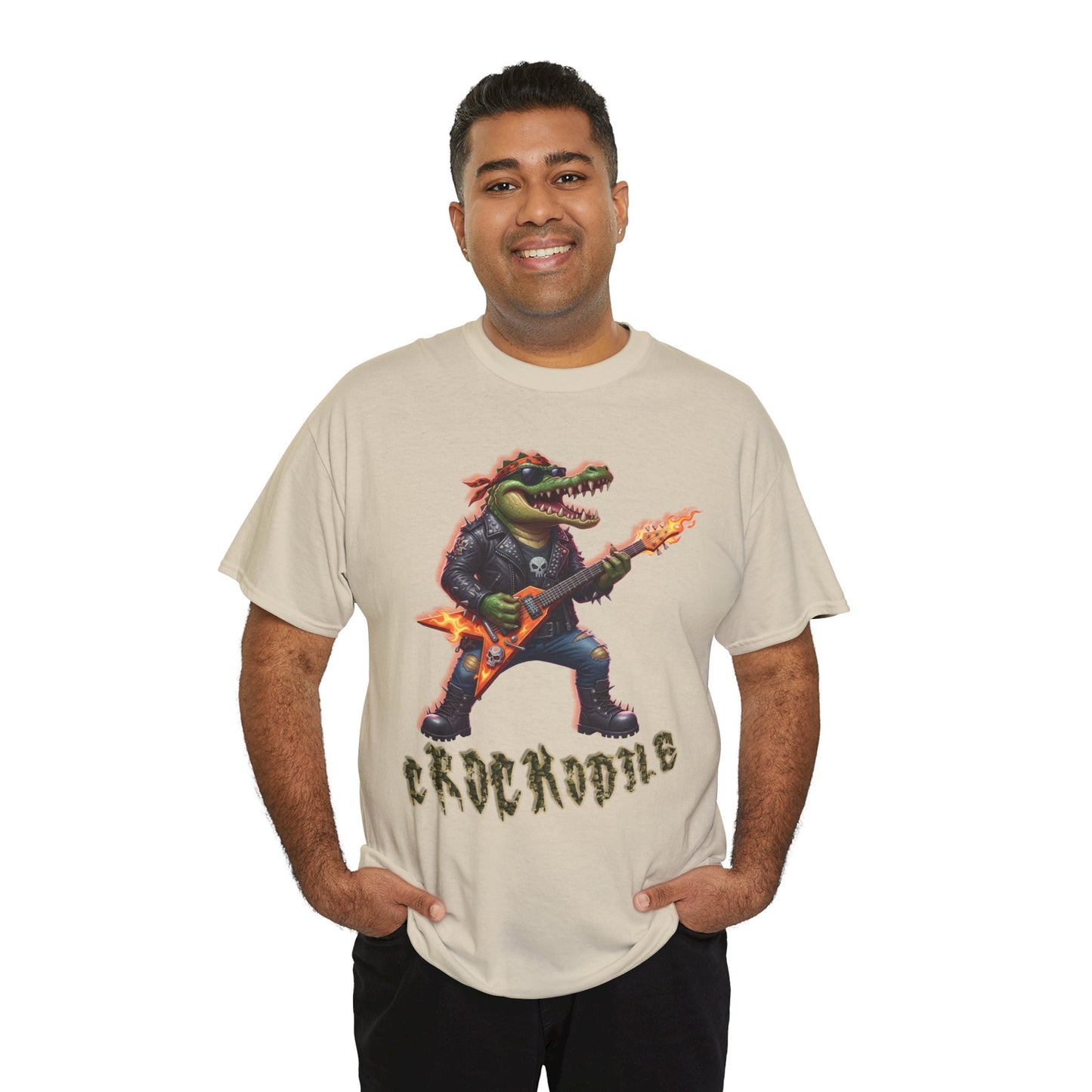 Crocodile Rock Guitar Tee — Vintage Rock Alligator Graphic T-Shirt