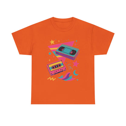 Retro Cassette Tape Tee — 80s Vaporwave Music Graphic T-Shirt