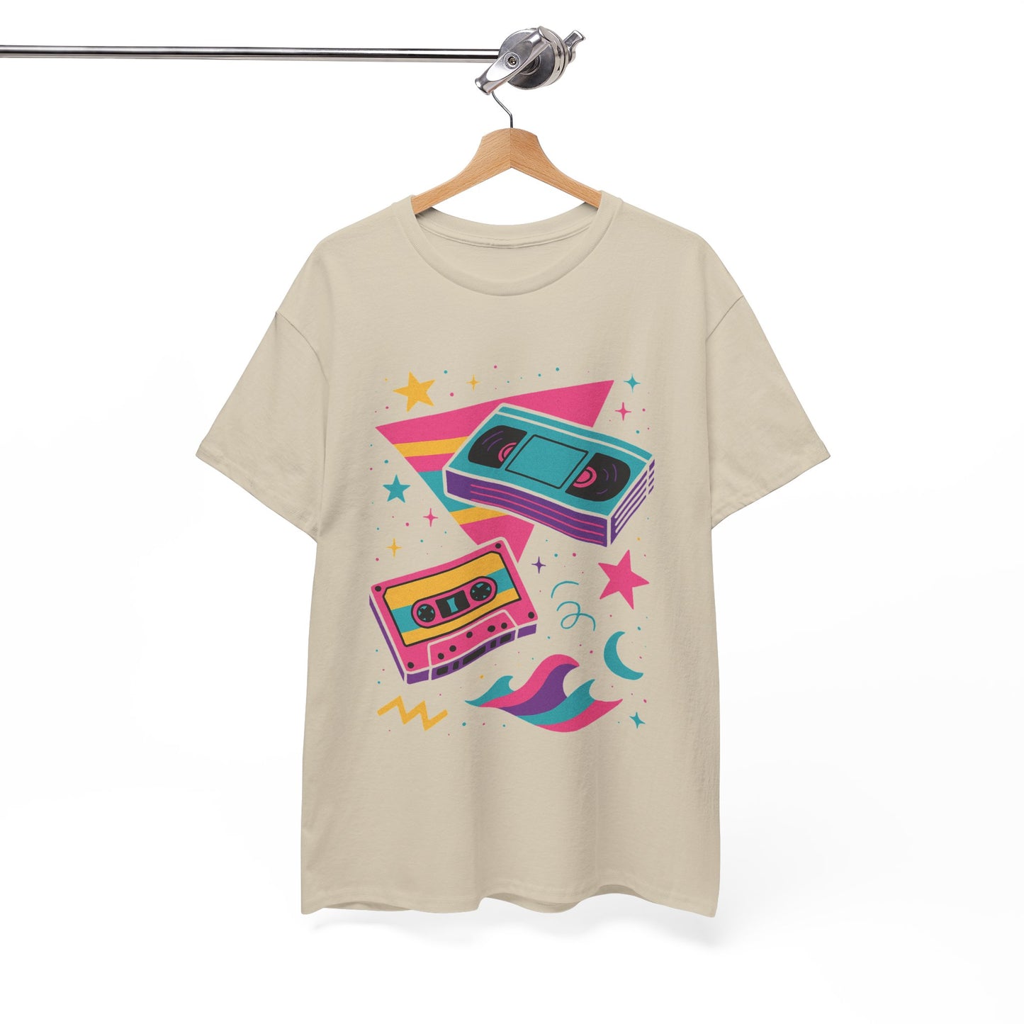 Retro Cassette Tape Tee — 80s Vaporwave Music Graphic T-Shirt