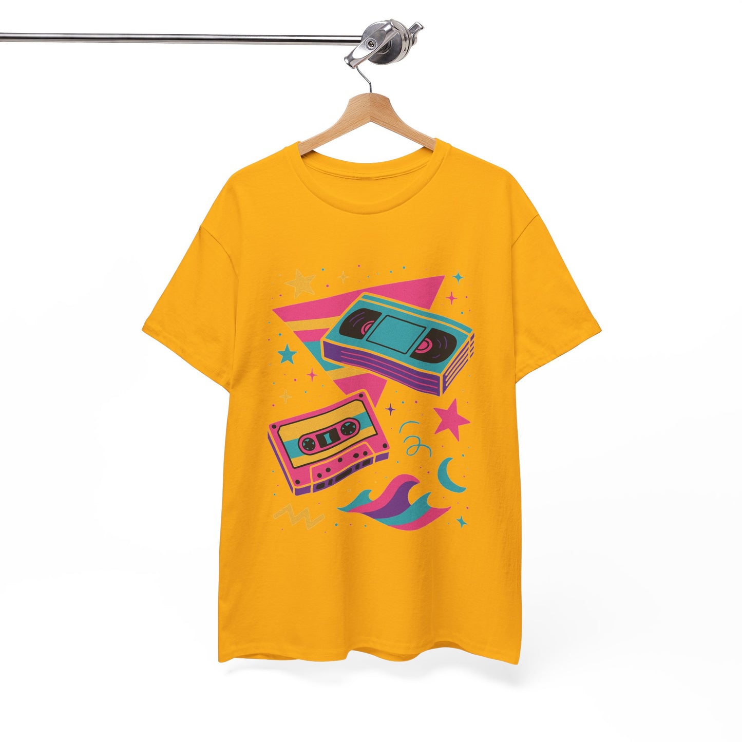 Retro Cassette Tape Tee — 80s Vaporwave Music Graphic T-Shirt