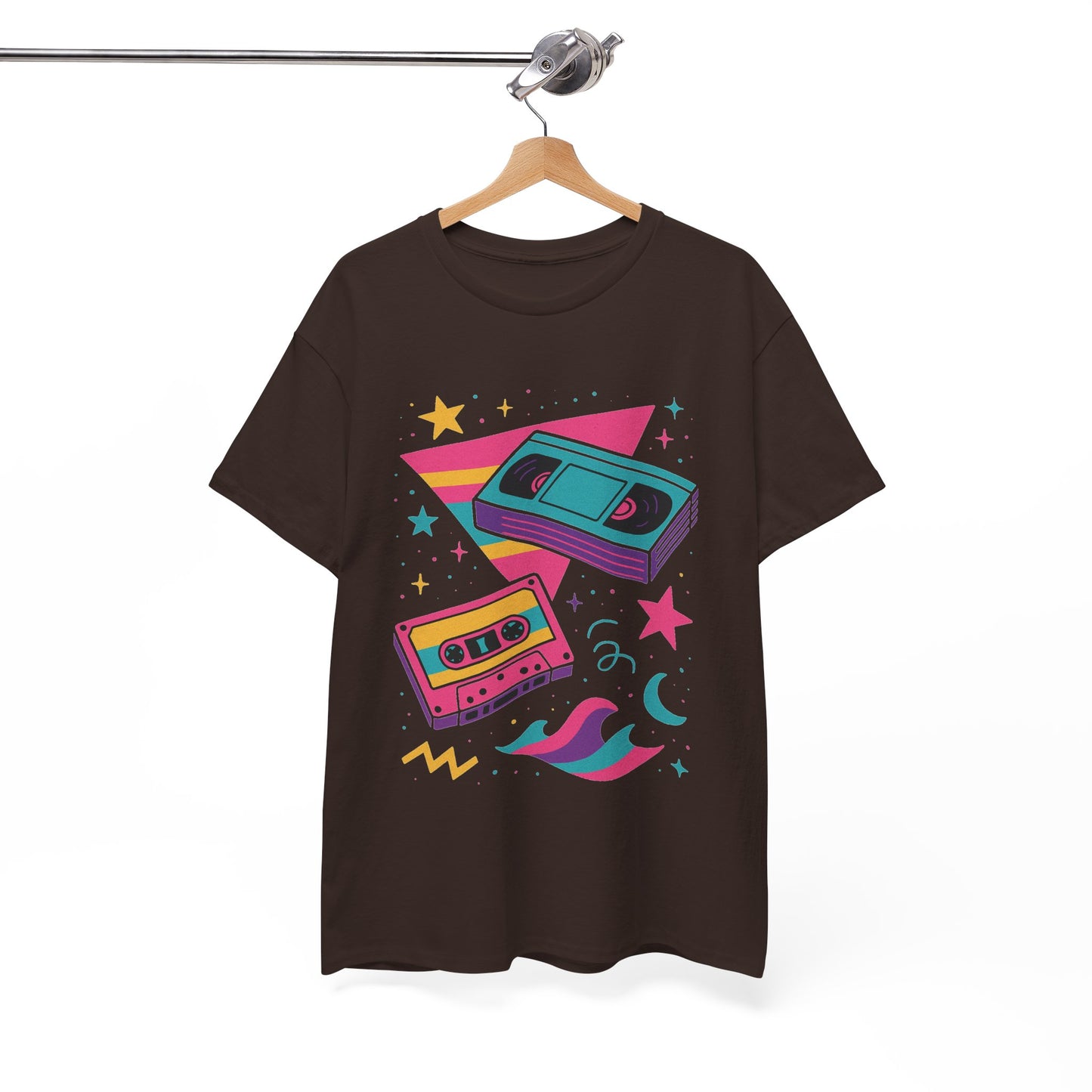 Retro Cassette Tape Tee — 80s Vaporwave Music Graphic T-Shirt
