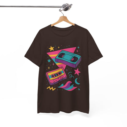 Retro Cassette Tape Tee — 80s Vaporwave Music Graphic T-Shirt