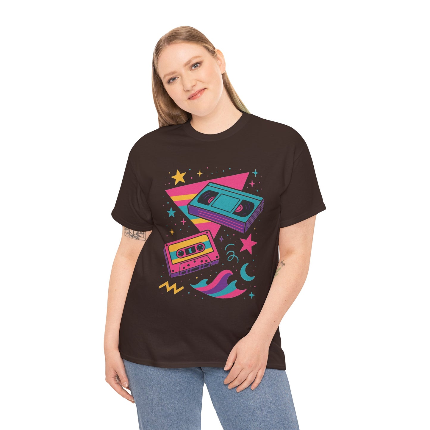 Retro Cassette Tape Tee — 80s Vaporwave Music Graphic T-Shirt