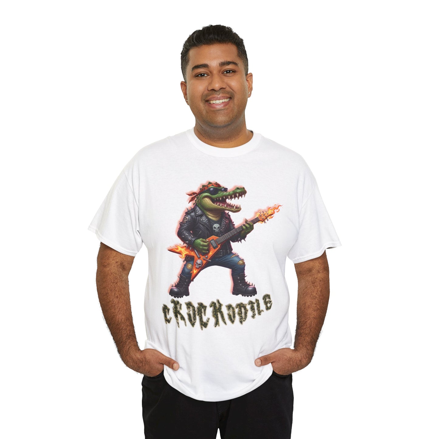 Crocodile Rock Guitar Tee — Vintage Rock Alligator Graphic T-Shirt