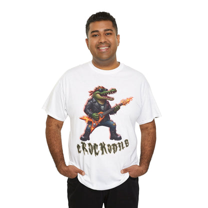Crocodile Rock Guitar Tee — Vintage Rock Alligator Graphic T-Shirt