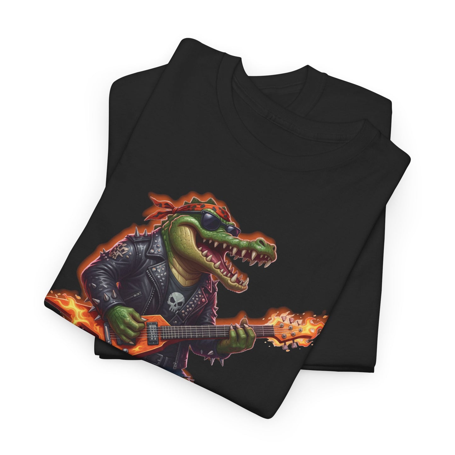 Crocodile Rock Guitar Tee — Vintage Rock Alligator Graphic T-Shirt