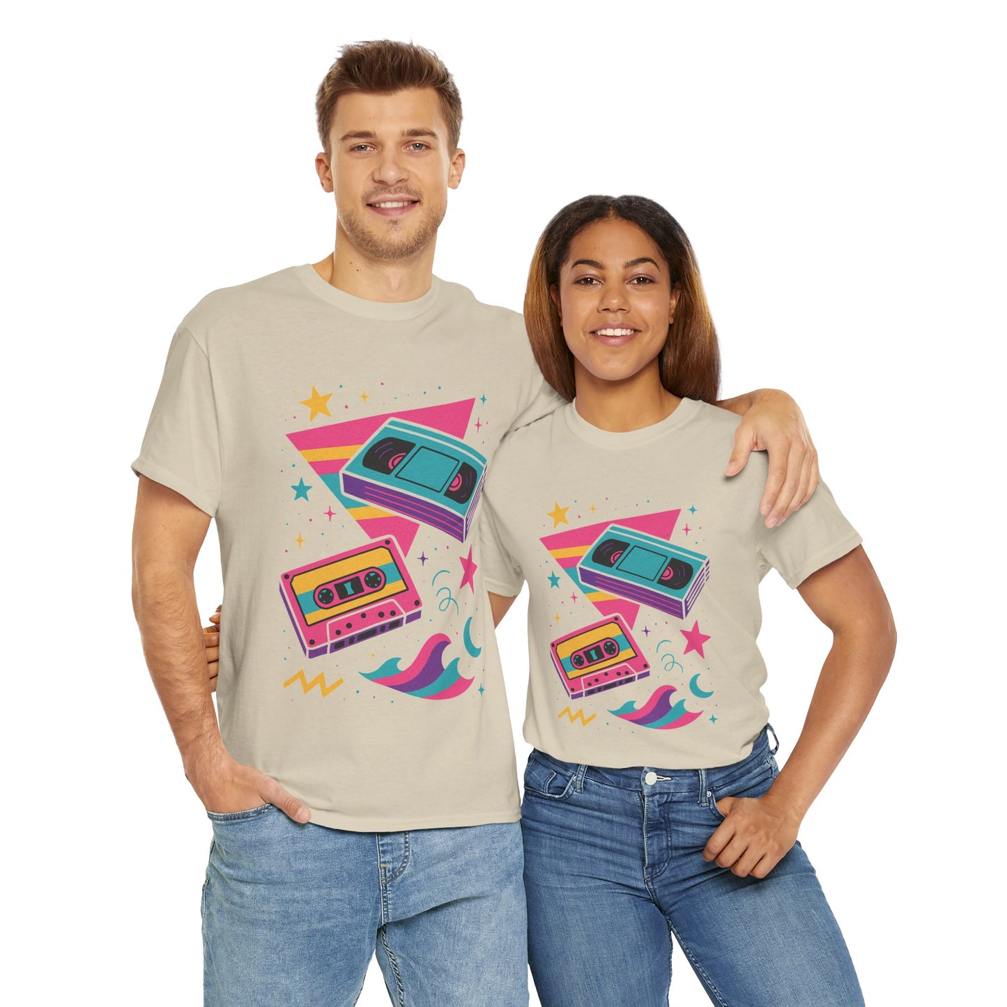 Retro Cassette Tape Tee — 80s Vaporwave Music Graphic T-Shirt