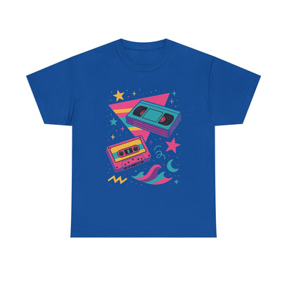 Retro Cassette Tape Tee — 80s Vaporwave Music Graphic T-Shirt