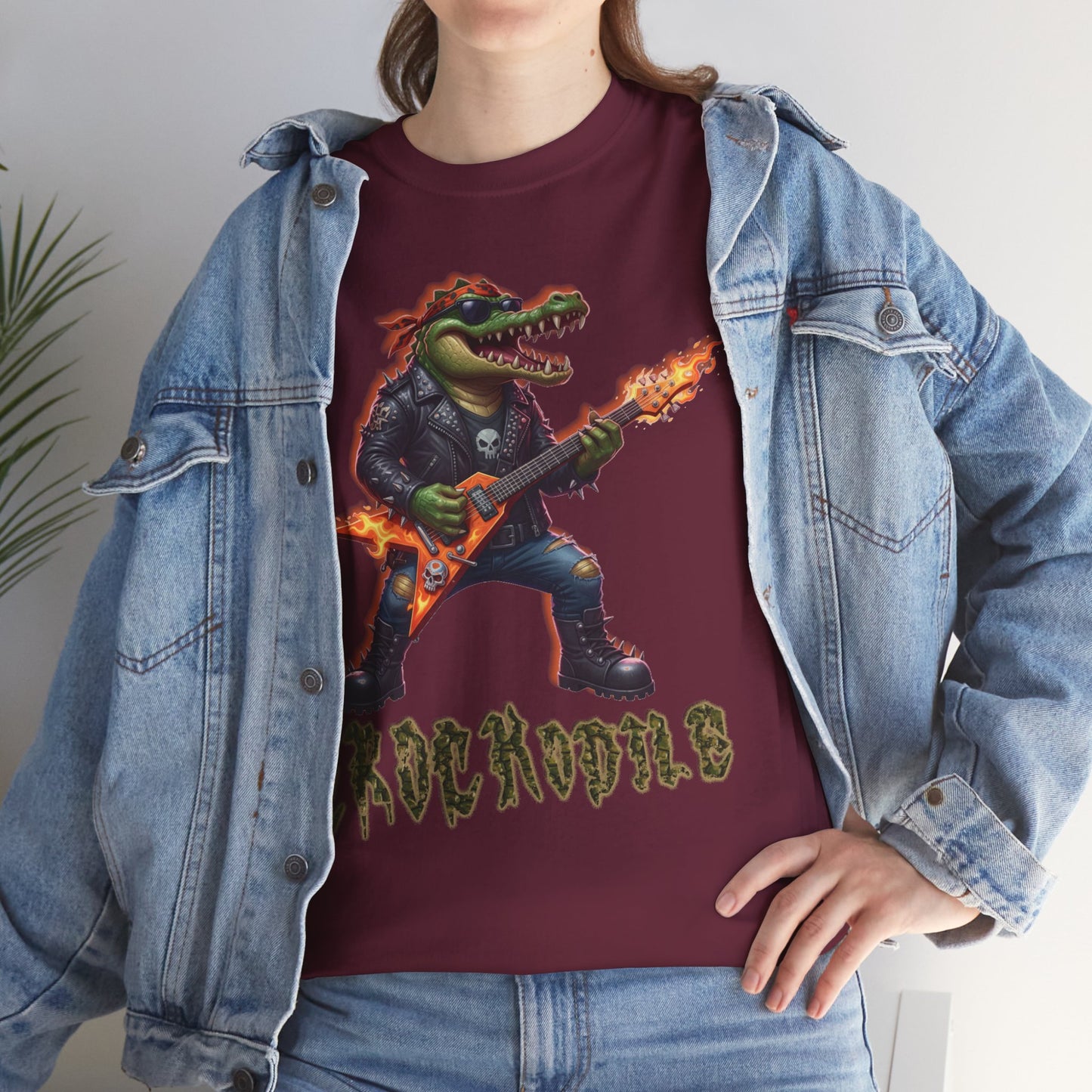 Crocodile Rock Guitar Tee — Vintage Rock Alligator Graphic T-Shirt