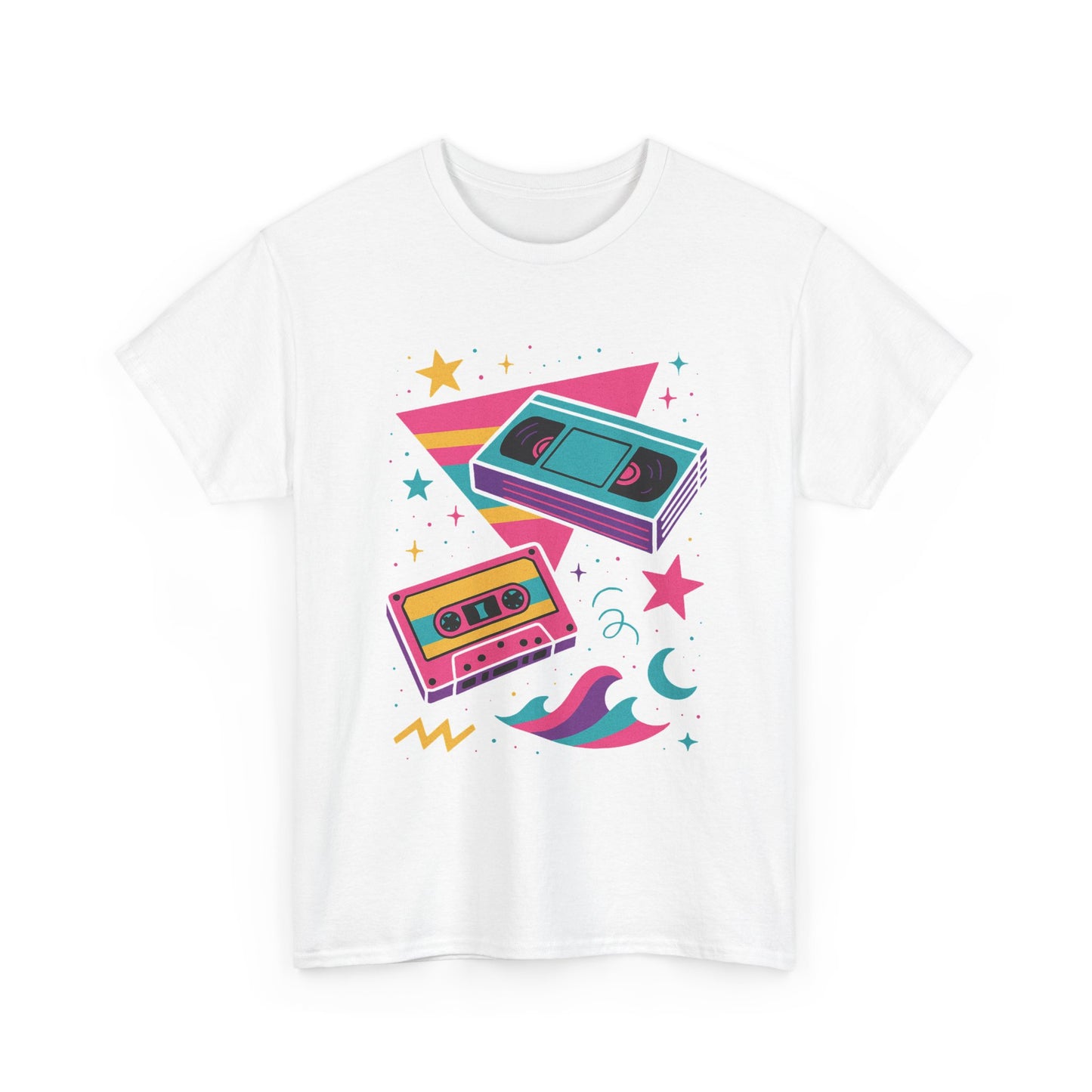 Retro Cassette Tape Tee — 80s Vaporwave Music Graphic T-Shirt