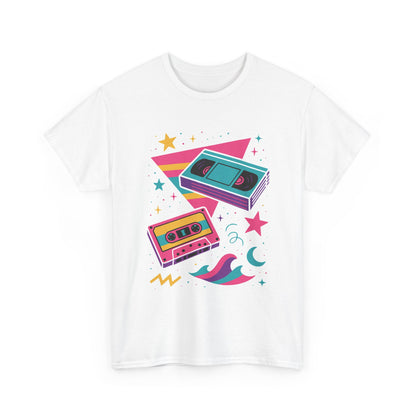 Retro Cassette Tape Tee — 80s Vaporwave Music Graphic T-Shirt