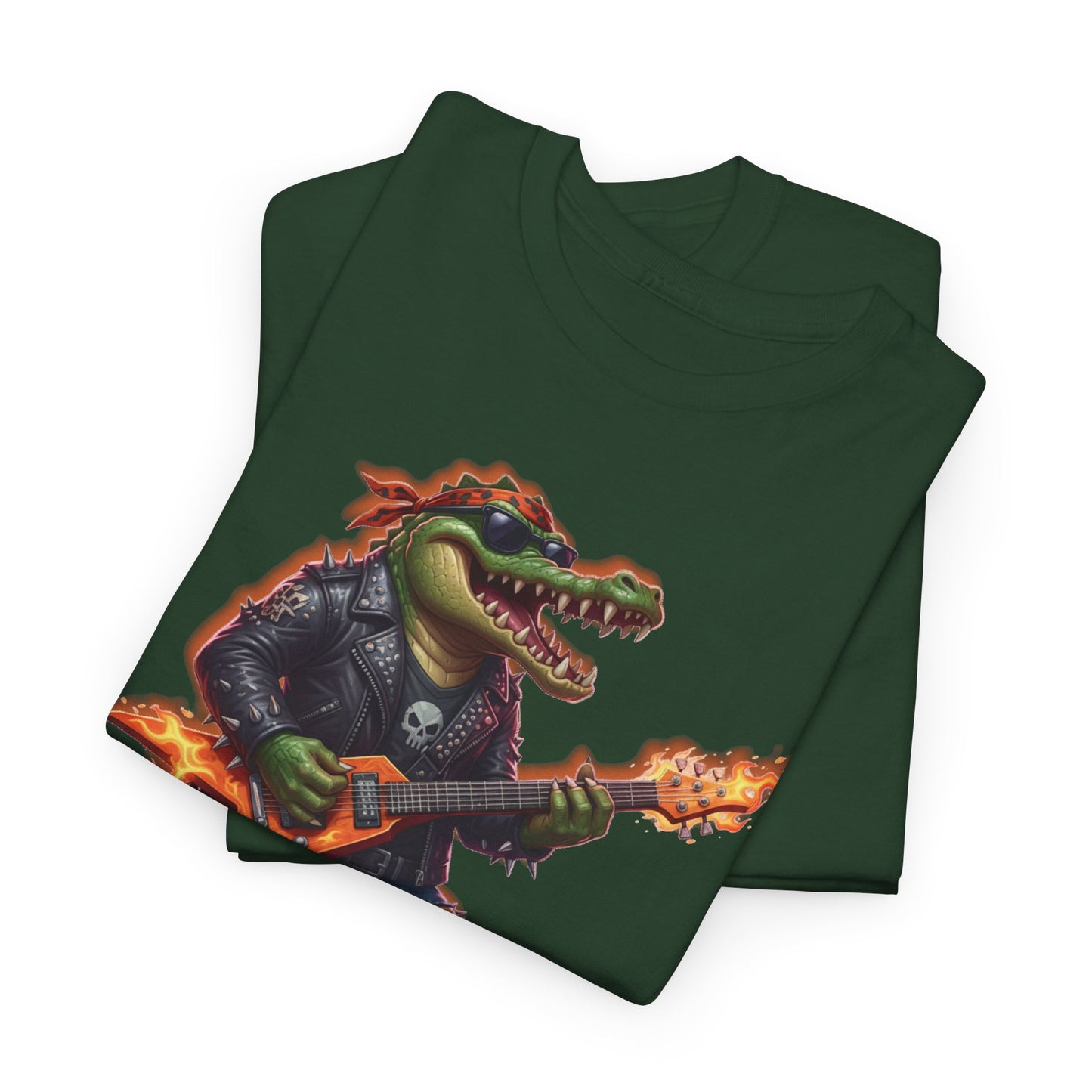 Crocodile Rock Guitar Tee — Vintage Rock Alligator Graphic T-Shirt