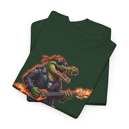 Crocodile Rock Guitar Tee — Vintage Rock Alligator Graphic T-Shirt