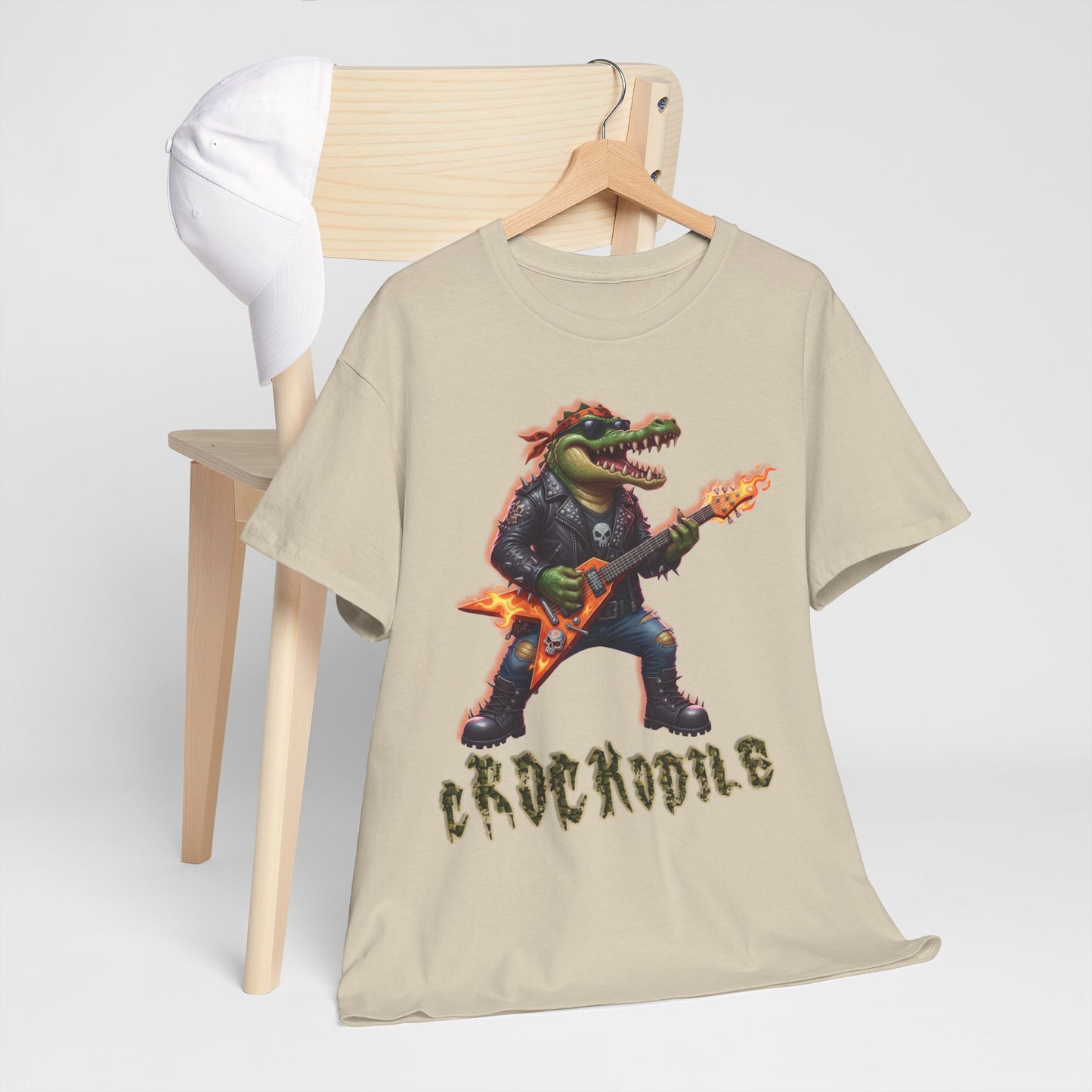 Crocodile Rock Guitar Tee — Vintage Rock Alligator Graphic T-Shirt