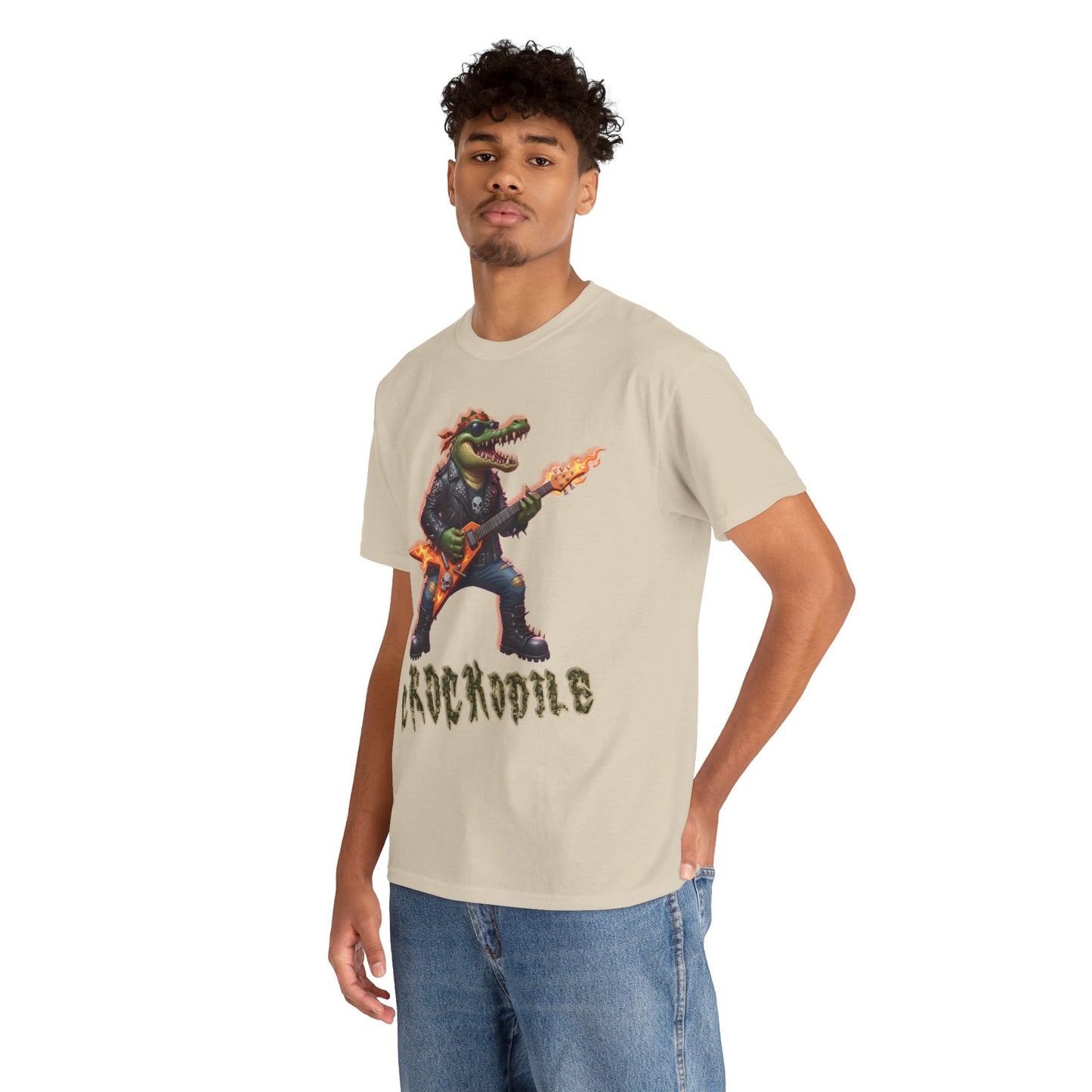Crocodile Rock Guitar Tee — Vintage Rock Alligator Graphic T-Shirt