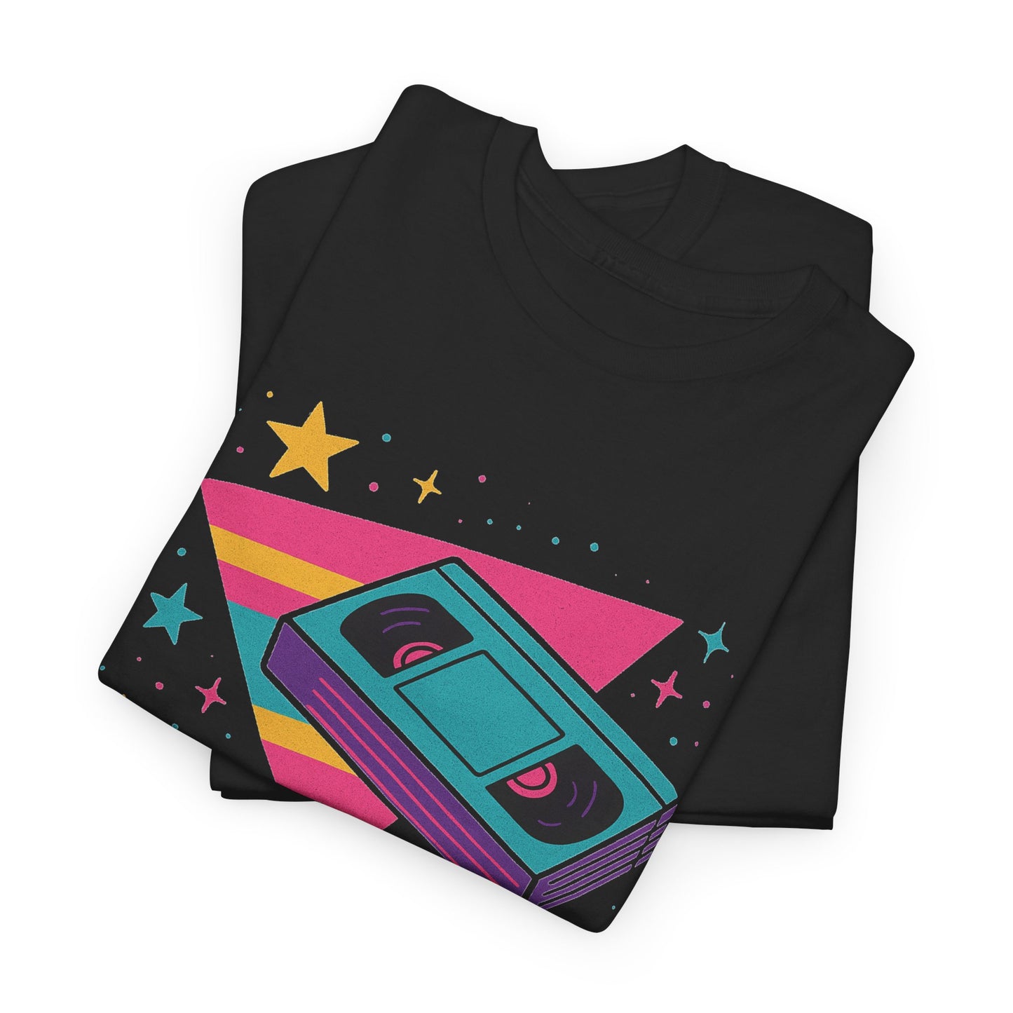Retro Cassette Tape Tee — 80s Vaporwave Music Graphic T-Shirt