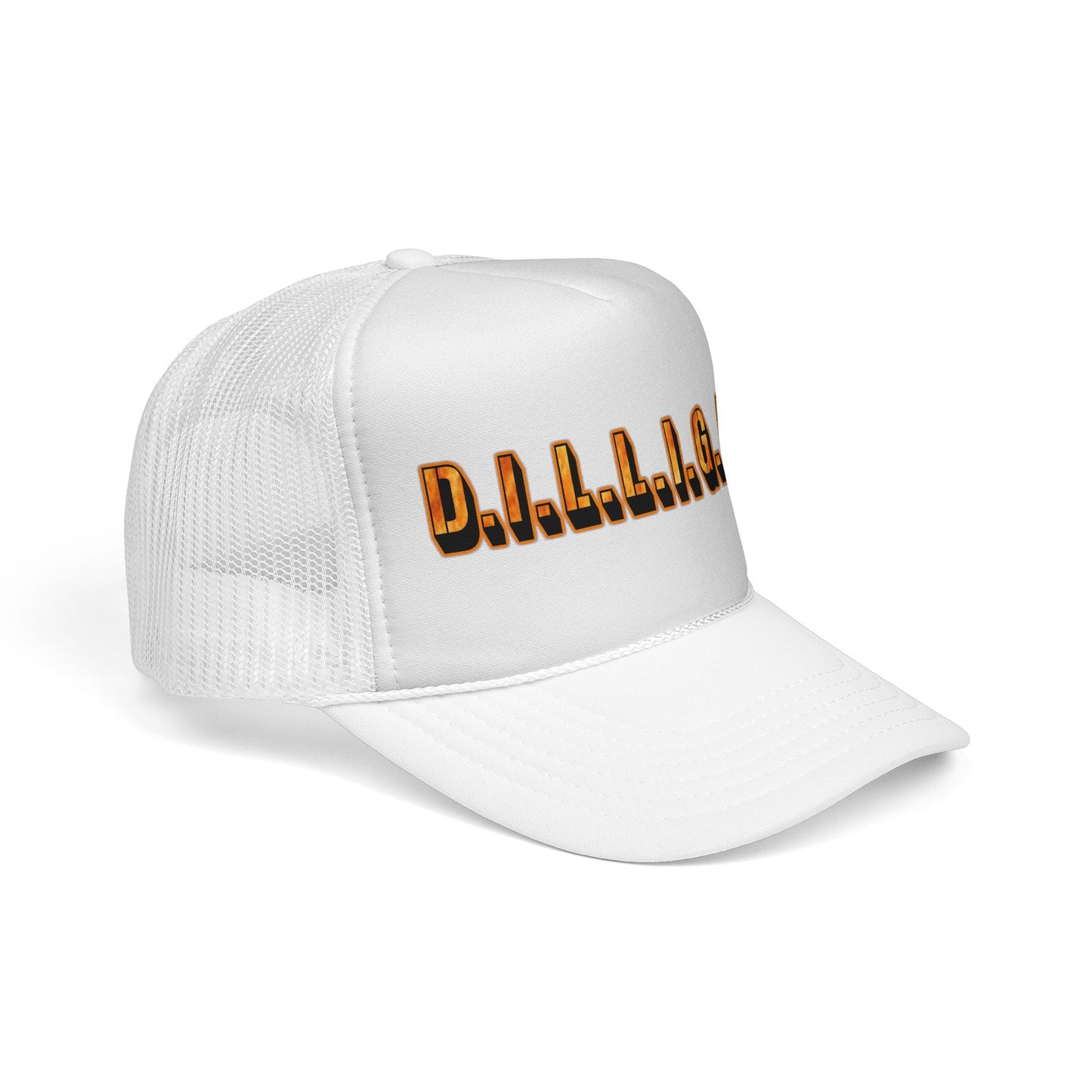 D.I.L.L.I.G.A.F. Trucker Cap — Bold Casual Mesh Back Hat for Everyday Wear