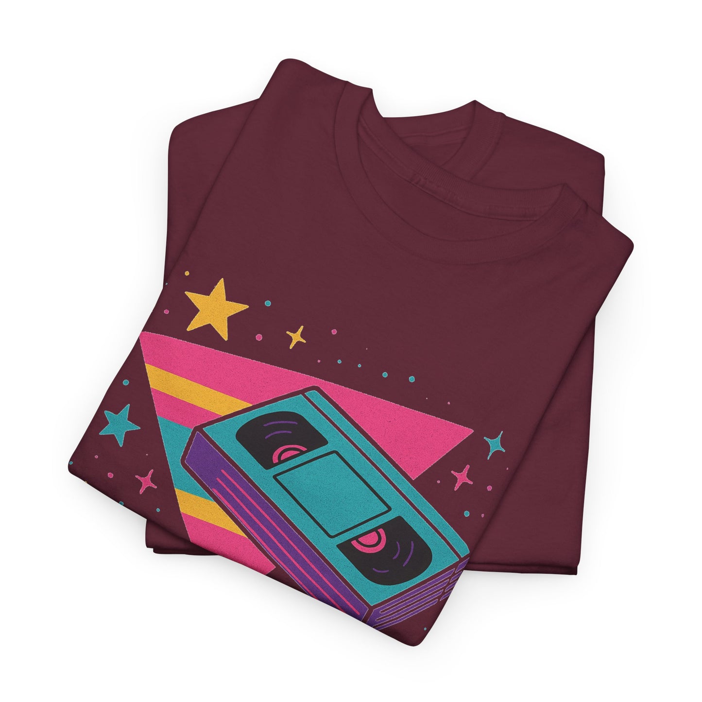 Retro Cassette Tape Tee — 80s Vaporwave Music Graphic T-Shirt