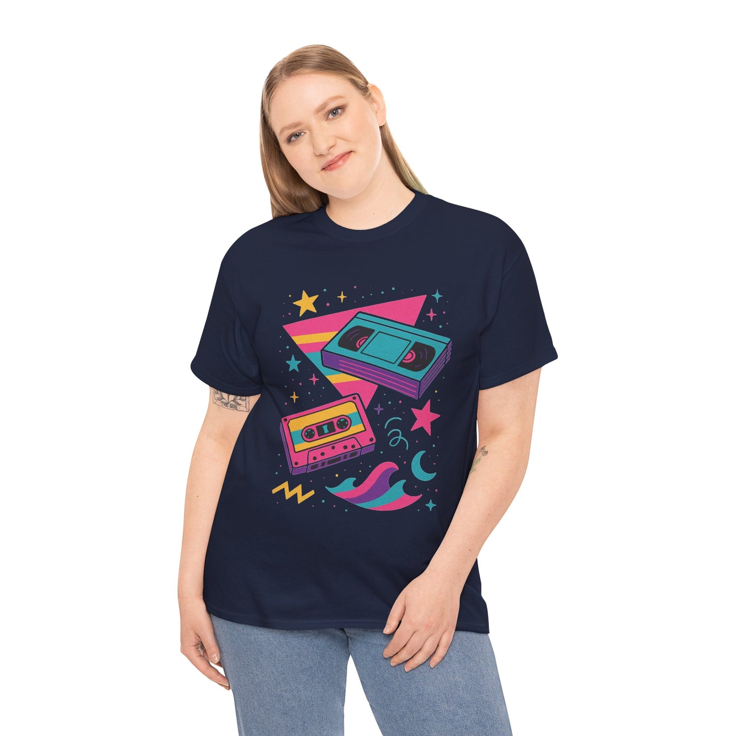 Retro Cassette Tape Tee — 80s Vaporwave Music Graphic T-Shirt