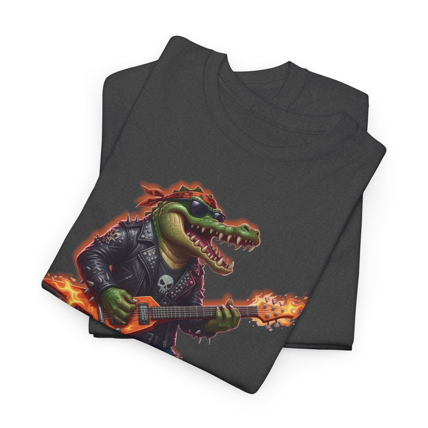 Crocodile Rock Guitar Tee — Vintage Rock Alligator Graphic T-Shirt