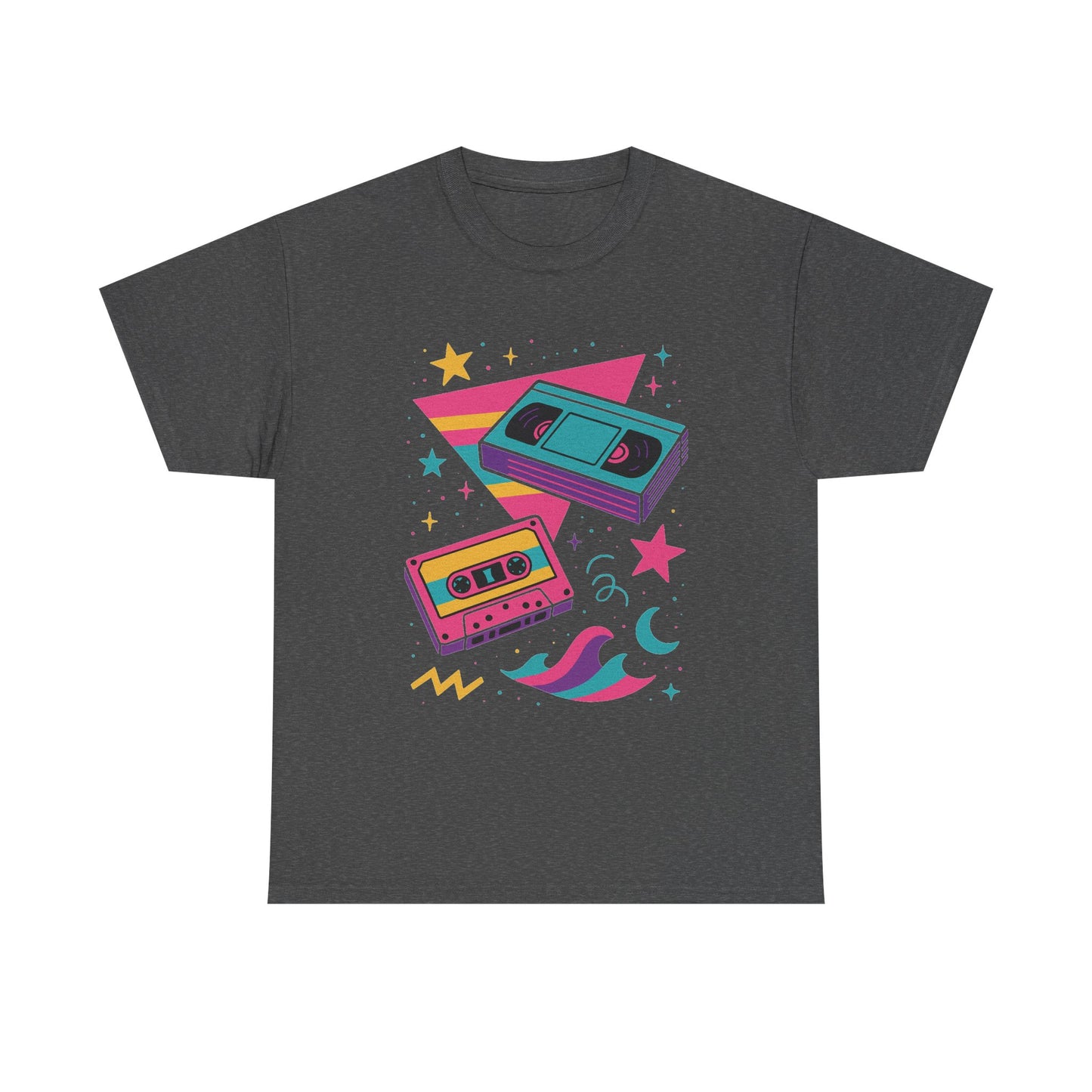 Retro Cassette Tape Tee — 80s Vaporwave Music Graphic T-Shirt