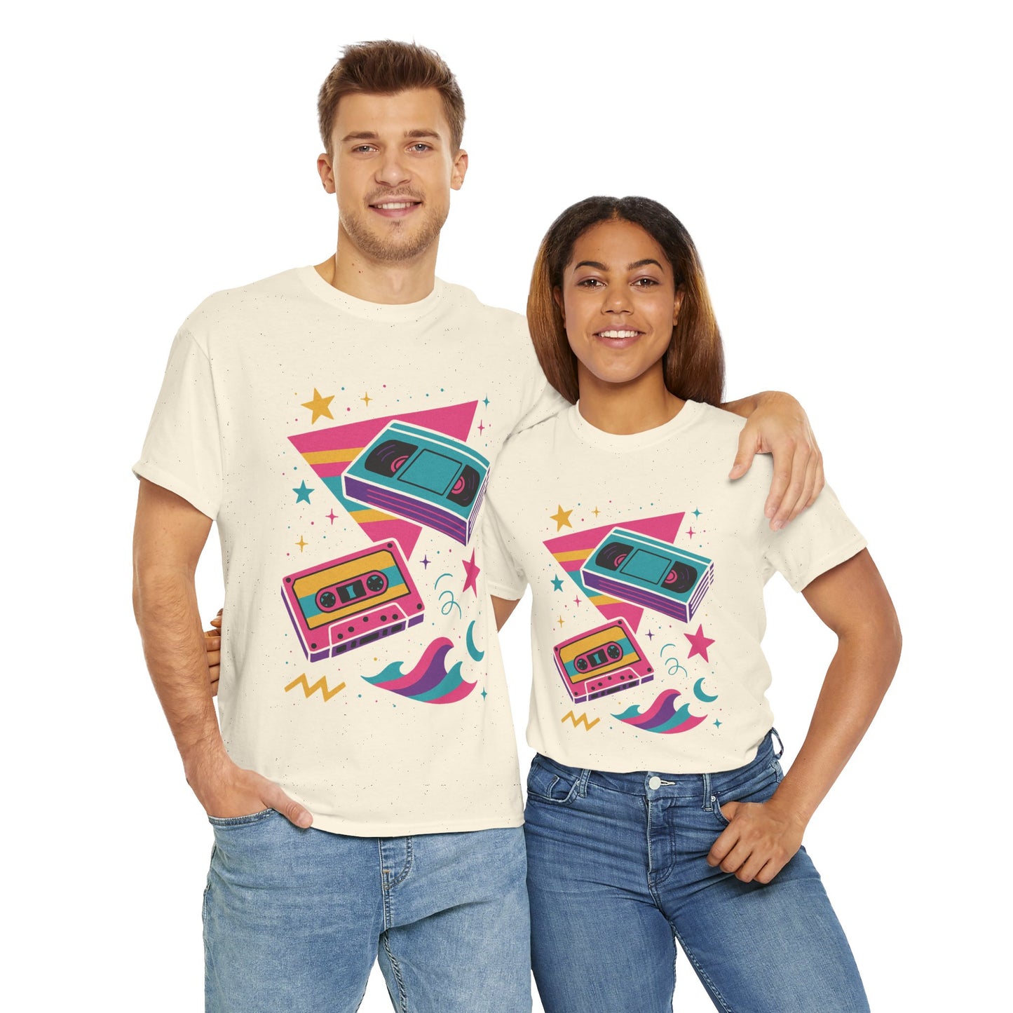 Retro Cassette Tape Tee — 80s Vaporwave Music Graphic T-Shirt