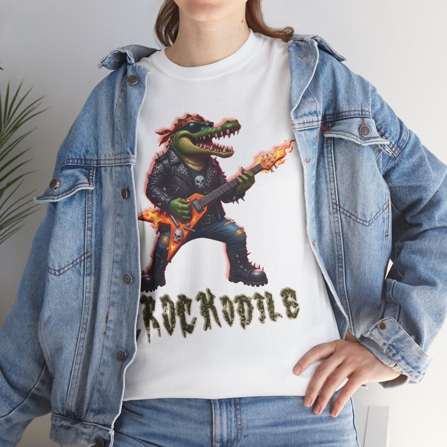 Crocodile Rock Guitar Tee — Vintage Rock Alligator Graphic T-Shirt