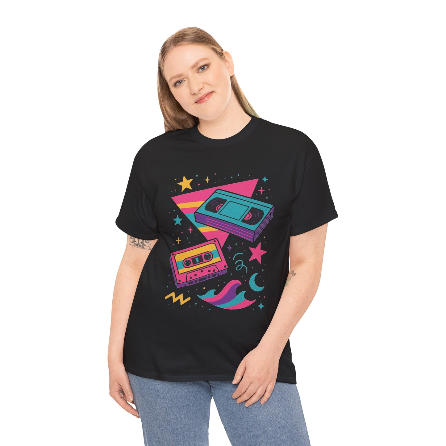 Retro Cassette Tape Tee — 80s Vaporwave Music Graphic T-Shirt