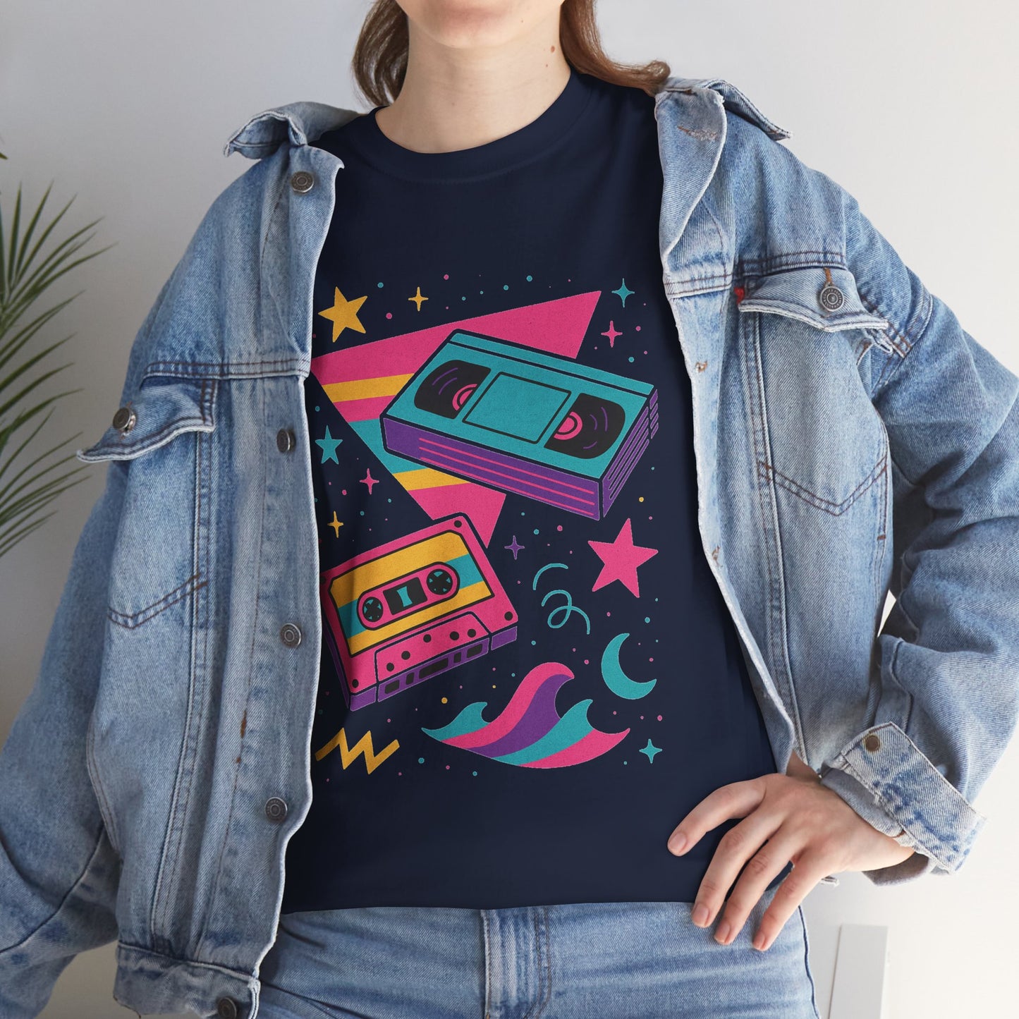 Retro Cassette Tape Tee — 80s Vaporwave Music Graphic T-Shirt