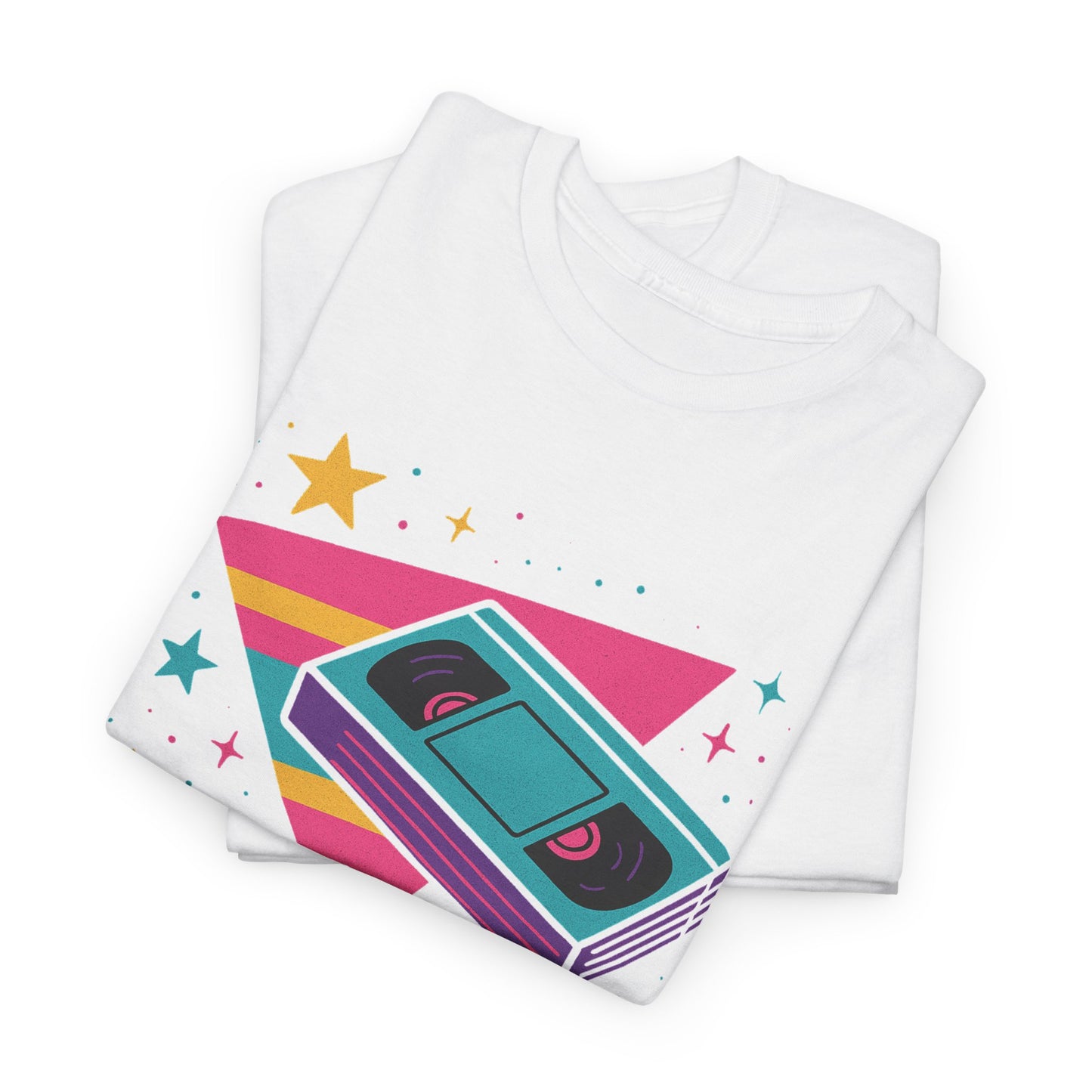 Retro Cassette Tape Tee — 80s Vaporwave Music Graphic T-Shirt