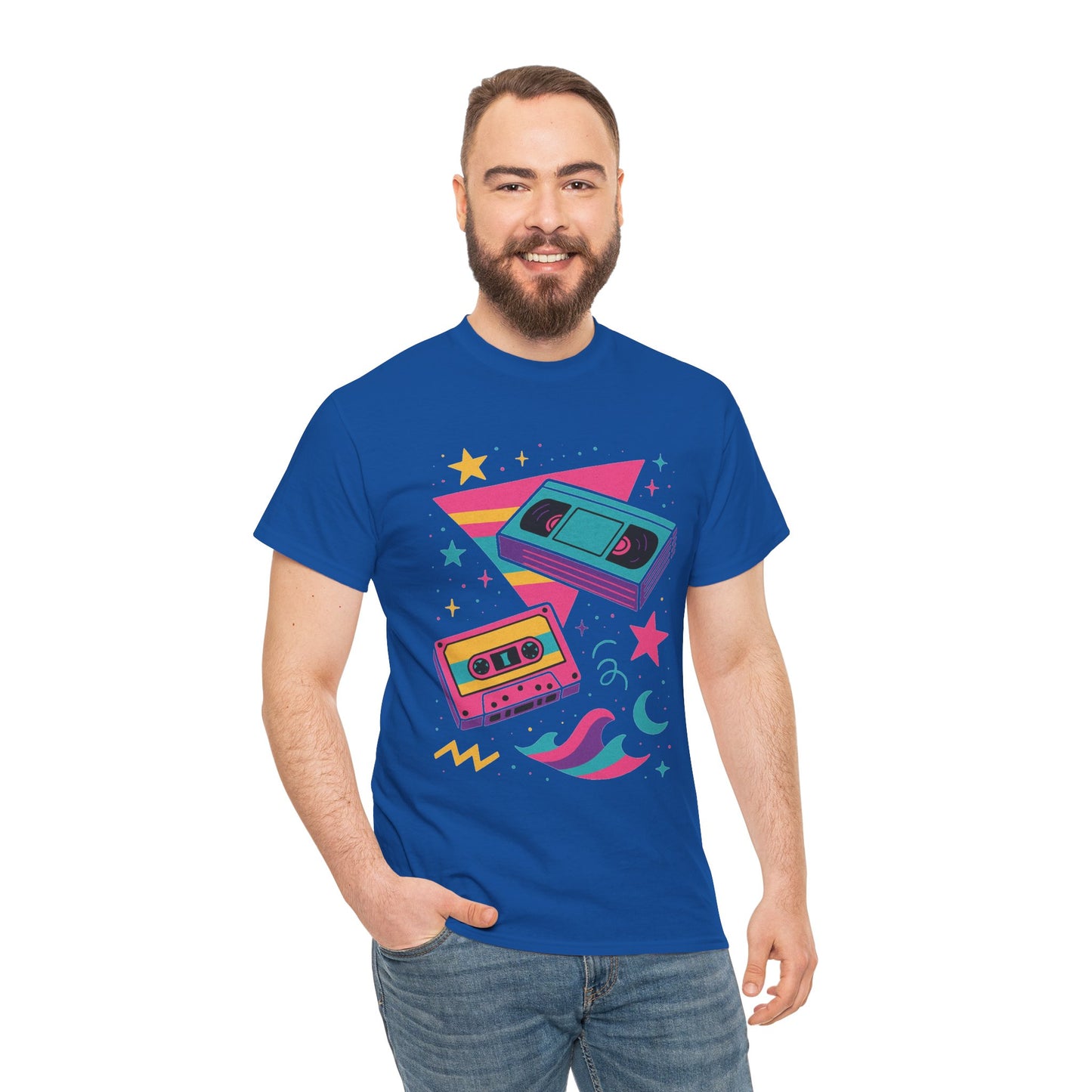 Retro Cassette Tape Tee — 80s Vaporwave Music Graphic T-Shirt