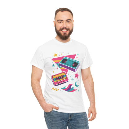 Retro Cassette Tape Tee — 80s Vaporwave Music Graphic T-Shirt
