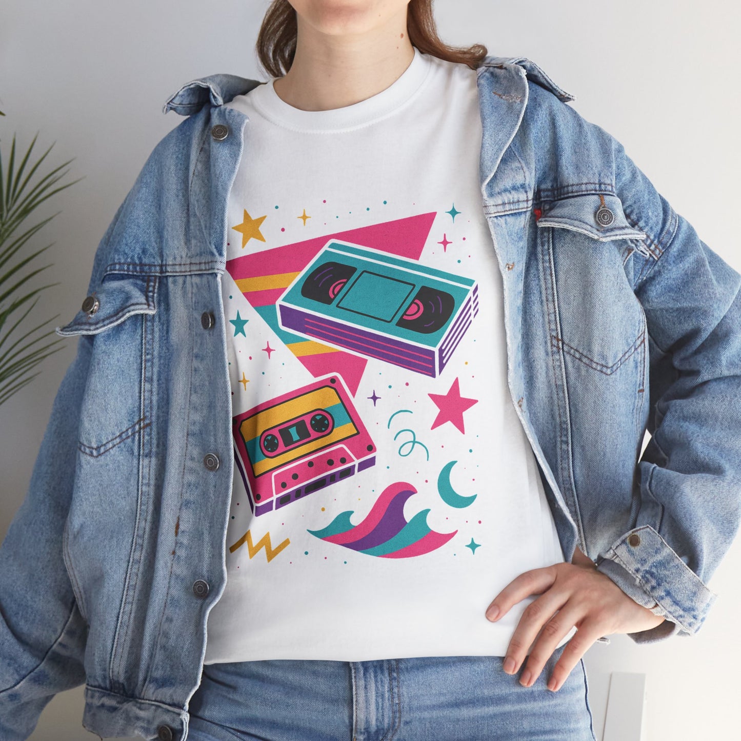 Retro Cassette Tape Tee — 80s Vaporwave Music Graphic T-Shirt