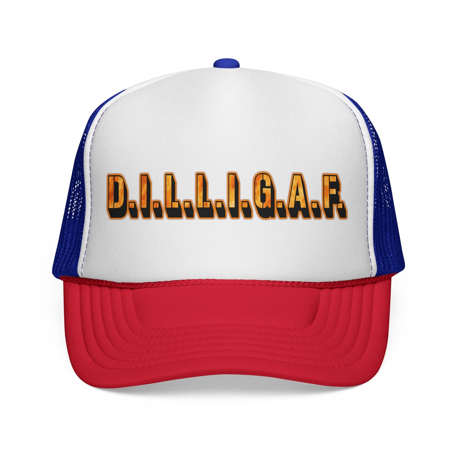 D.I.L.L.I.G.A.F. Trucker Cap — Bold Casual Mesh Back Hat for Everyday Wear