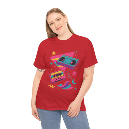 Retro Cassette Tape Tee — 80s Vaporwave Music Graphic T-Shirt