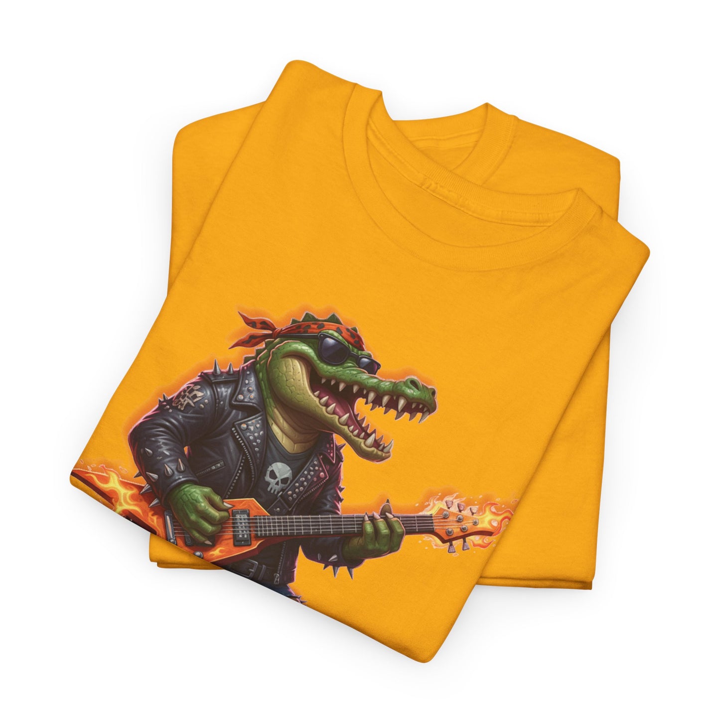 Crocodile Rock Guitar Tee — Vintage Rock Alligator Graphic T-Shirt