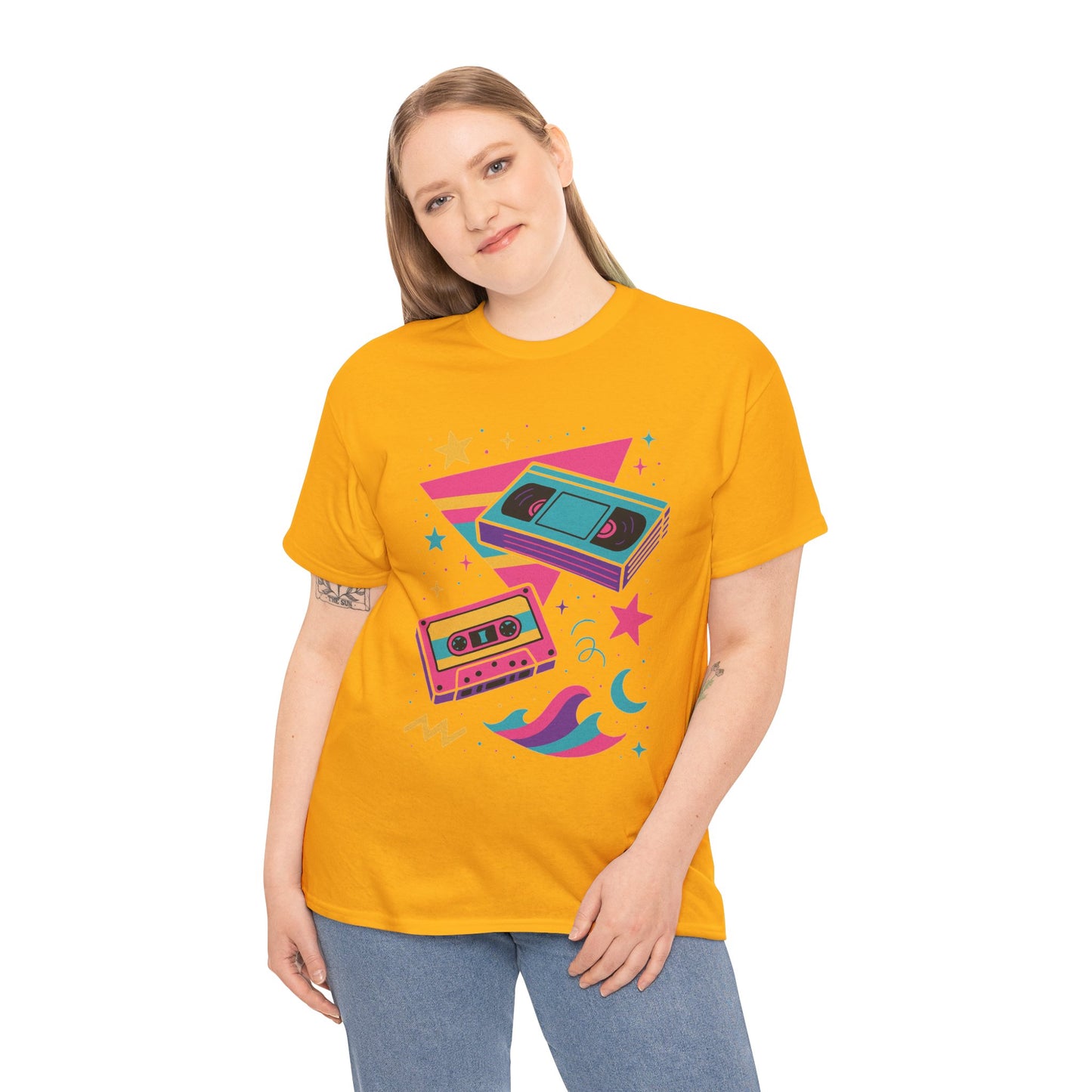 Retro Cassette Tape Tee — 80s Vaporwave Music Graphic T-Shirt
